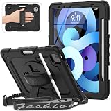 SEYMAC iPad Pro 11 Case 2021/2020/2018 & iPad Air 4 10.9” Case 2020,Heavy Duty Shockproof Case with Screen Protector, 360 Rot