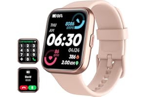 Tensky Smartwatch Donna 1.7'' Uomo Orologio con Effettua e Risposta Chiamate, Alexa Integrato, 100+ Modalità Sportive, SpO2, Cardiofrequenzimetro, Monitor del Sonno,Impermeabile IP68, per Android/iOS