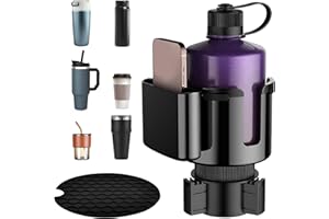 DREPINT Auto Getränkehalter Einstellbar, Autobecherhalteradapter kompatibel mit 20-40 oz Flaschen, 2-in-1-Getränke-Telefon-Adapter, Kfz-Getränkehalter Erweiterung für Kaffeebecher Getränke Wasserbecher