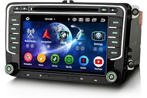 Erisin 8-Core 4GO+64GO Android 13 DVD Autoradio GPS pour VW Golf 5/6 Passat CC Jetta Polo Skoda Seat Touareg 7" Écran Tactile