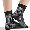 2Pairs Compression Socks, Ankle Arch Support Socks, Soothesocks for Neuropathy Pain, Compression Foot Sleeves, Suitable for Men & Women Sports, Fit for Feet Size 5-9 (L/XL)