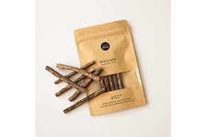 LucyBalu® 6 bâtonnets Matatabi à mâcher pour Chat | Soin Naturel et hygiène Dentaire | Brosse à dent pour Chat | Dentifrice pour Chat | Jouet pour Chat Anti-Stress | Jouet pour Chat intérieur
