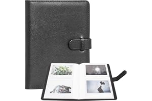 Rieibi Fotoalbum i syntetiskt läder för Fujifilm Instax Wide210/Wide300/Wide400, 8,6 x 10,9 cm, 80 fickor