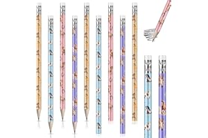 Clabby 12 Pièces Crayons à Cheval Décoration Cheval Anniversaire Crayon avec Gomme Cadeau pour Filles Enfants Amoureux des Chevaux pour Scolarisation Anniversaire, 4 Style (12,Classique)