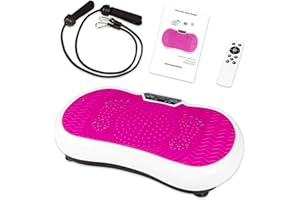 ‎CORADOMA Vibrationsplatte mit Power Dehnbändern und Bluetooth Vibrationsboard Fitness und Sport zum Abnehmen für Zuhause Ultra Slim Rüttelplatte Training Vibrationsgerät Oszillation