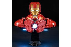 LIGHTAILING Set di Luci per Lego-76327 Busto di Iron Man MK4 - Kit d'Éclairage LED Compatible avec les Modèles de Blocs de Construction Lego - Modèle Non Inclus