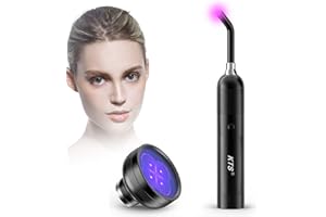 KTS Équipement de lumière rouge et bleue, équipement de photothérapie pour anti-inflammatoire et soulagement de la douleur, 2 têtes de rechange