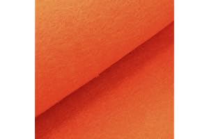 Merceria Pour Toi... Tessuto Pannolenci Ritaglio 50 x 60 cm Arancione Tinta Unita Hobby Cucito Creativo Pupazzi Fai da Te Pannello Stoffa Tessuto