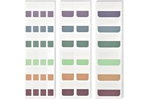 PAITOK 480 Piezas de Pestañas Adhesivas para Cuadernos, Pestañas Adhesivas Repositionables y Escribibles, Marcadores de Página Autoadhesivos en 3 Tamaños para Anotar Libros,Carpetas de Archivo