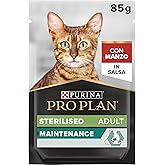 Purina Pro Plan Maintenance Sos İ&ccedil;inde Sığır Etli Kısırlaştırılmış Kedi Maması 85gr Pouch x 26 Adet