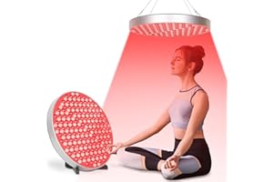HKJPLVF Terapia De Luz Roja Para Rostro Y Cuerpo (250 Led),Lámpara Infrarroja Roja Redonda,Combinación De Luz Infrarroja Profunda De 660 Nm Y Cercana De 850 Nm,Alivia El Dolor Muscular Y Revitaliza La Piel