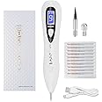 Skin Tags Remover Pen, VOONEEN Mole Remover with 9 Strength Levels &LED Spotlight, Portable Rechargeable Skin Tag Removal Pen for Wart, Freckle, Nevus, Dark Spot and Small Tattoo (White)