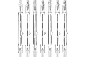 Jaenmsa r7s Halogen Light Bulbs, 7 Packs r7s Bulb 118mm Dimmable 230V 200w Halogen Bulbs, Tungsten Linear Light Bulb, 2000lm 2700K Warm White Floodlight Bulb, J118 Security Light Bulb(200w)