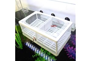 SENZEAL Poissons d'aquarium Filet de Sélection Isolation de Poissons Éleveur Couveuse Incubateur Maille pour Fish Tank Bébé Poisson avec 3pcs Pipette - Grand