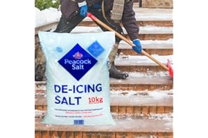 LIZAA White De-Icing Rock Salt for Clearing Paths Step Roads and Driveways Unwanted Snow Melt10kg