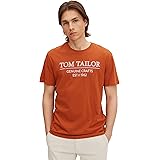 TOM TAILOR Basic Logo-Print T-Shirt Uomo
