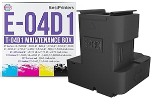 BEST PRINTERS Caja de mantenimiento T04D1 para impresoras Epson EcoTank, Workforce y XP | Compatible con ET-3750 ET-4850, 4750 ET-4760 ET-3850 ET15000 WF-2860 (T04D100 | E-04D1) | Pieza compatible | Fácil reemplazo