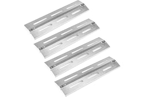 GFTIME 38cm Universal Brennerabdeckung für Landmann 12739, Grillchef, Barbecook Siesta, Jamie Oliver, Dyna-Glo, Outback, Uniflame, Backyard Gasgrill, Edelstahl Aromaschienen Flammenverteiler, 4 Stück