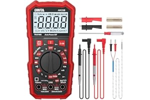 BINTA Digital Multimeter 2000 Counts with AC/DC Voltage, Ohm Volt Amp Meter Tests Live Wire, NCV, Temperature, Continuity, Diode Measuring for Automotive Home Industrial Electronic Testing