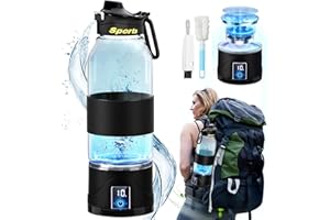 IUHFSIFS Wasserstoff Wasserflasche 1L mit Bürste【1L Super Cup- All-day Drink】 Hydrogen Water【CAS International Certification 】 Adopts SPE Electrolysis Technology