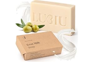 ‎LUBIU lubiu Ziegenmilchseife - 100g Naturseife als Ziegenmilchseife Gesicht, Körperseife und Handseife fest - Handgemachte Seife Fest - Ziegenmilch Seife Stück für Schöne Haut