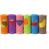 SaoTi &ndash; Pack 6 Pa&ntilde;os de Cocina 100% Algod&oacute;n Rizo 50x50 cm (500 g/m&sup2;) &ndash; Absorbentes Tras el Primer Lavado &ndash; Ligeros y Suaves &ndash;