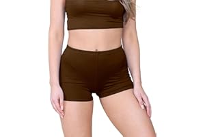 janisramone® Women's Stretchy Mini Shorts - Chic Hot Pants for Club, Dance & Gym, Perfect Summer Fashion, Fitted Style