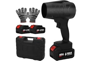 WINGFLY Soplador Turbo Jet, Turbo Soplador de batería con 2 baterías de 2000 mAh, 16000 RPM, Soplador De Hojas Bateria, para soplar Hojas, Limpieza De Polvo De AutomóVil, EliminacióN De Nieve