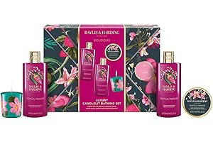 Baylis & Harding Boudoire Tropical Paradise Gift Wrapped Candlelit Gift Set - Vegan Friendly
