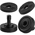 2 Set Thumb Screw Camera Quick Release Adapter with Rubber Pads, Tripod Screw Rubber Washers 1/4" Female to 1/4" Male Thumbscrew L Bracket Mount Thread for Camera Mounting Plate Avatar