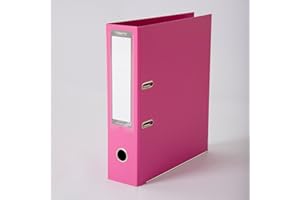 ENVELOPPEBULLE Classeur A4 Class'Hic ROSE haut de gamme - dos 8 cm - Lot de 1