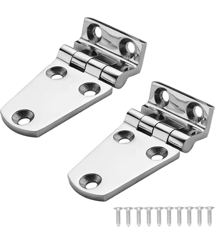 thumbnail image 2 of DIALESHU 2.5-Inch Round Boat Hatch Hinges – 316 Stainless Steel, Heavy Duty, With Screws (2-Pack) 2 of 9