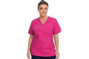 JONATHAN UNIFORM Women Tunic Scrub Top with 3 Pockets for Dental, Carer, Vet