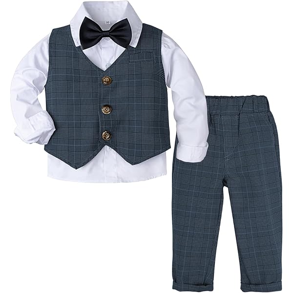 Ensemble Gentleman Pour Garçon - Chemise, Nœud Papillon, Bretelles Et Pantalon - Cérémonie Ou Fête