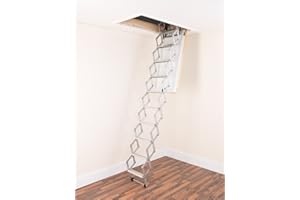 ‎ALUFIX Alufix 2.19 Dachbodentreppe mit 9 Stufen, 2,4 m, Ziehharmonika-System