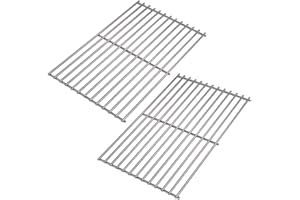 Onlyfire Replacement BBQ Stainless Steel Cooking Grates Fit for Tepro Toronto, Schwarz Model Grills,Set of 2