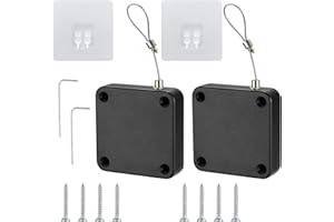 ZHUJIEHIGH 2 Pièces Ferme-porte Automatique, Porte Coulissante Ferme-porte Automatique avec Capteurs, Fermeture Porte sans Poinçon pour Fermer Plupart des Portes à l'intérieur de Maison à l'extérieur de Porte