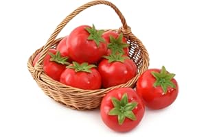 HUIANER 8Pcs Artificial Tomatoes, Simulation Tomatoes Fake Fruit Vegetable for Home Kitchen Party Decor Photography Props
