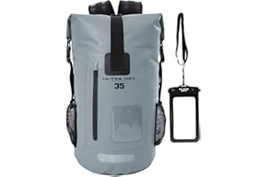 ULTRA DRY ADVENTURER Premium 35L & 55L Waterproof Dry Bag Backpack, Sack with Phone Dry Bag, Perfect for Boating/Kayaking/Hiking/Canoeing/Fishing/Rafting/Swimming/Camping
