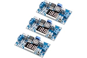 AYWHP 3 módulos reductores CC-CC módulo de alimentación convertidor Reductor Ajustable, módulo de alimentación Estable de 36 V, 24 V, 12 V a 5 V, 2 A con Pantalla LED