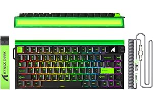 ATTACK SHARK R85 HE Wired 75% Gaming Keyboard with C01ULTRA LED Cable, Magnetic Switch, 5 Layers, Multifunctional software, RGB light box, Knob, 8000Hz, 0.005mm RT Tech (Contour white)
