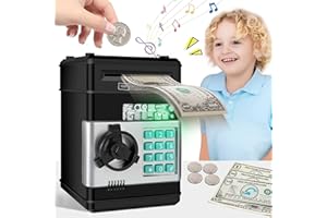 LULULIA Money Box for Kids Toys Age 6 7 8 9,Girls Toys for 6 7 8 9 10 Year Old Boys Gifts,Piggy Bank for Boys Toys Age 6-9, Birthday for 6 7 8 9 Year Old Girls Mystery Box Electronics