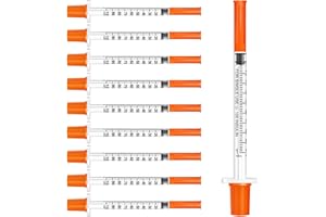 RENPAIQI 10 Pack 1ml Multi-Purpose Precision Distribution Measuring Tools Accessories, 30G 8mm Individually Sealed Packaging, Ideal for Lab Pets Feeding