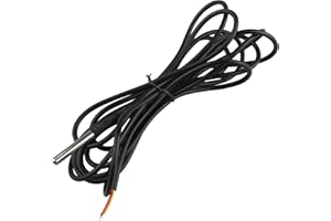 HALJIA Waterproof Temperature Sensor Probe DS18B20-55 °c to +125 °c 3 Meter Temp Sensor Thermometer Thermistor Detector