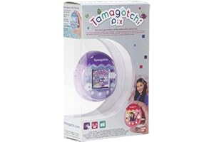 Tamagotchi Bandai PIX - Sky Purple - 42910 Mascota Virtual electrónica con Pantalla a Color, Botones táctiles, Juegos y cámara