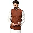 LATEST CHIKAN Men's Traditional Cotton Solid Nehru Jacket/Waistcoat