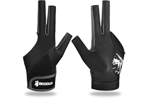 YFY Lion helper Billard-Handschuhe für linke Hand 3 Finger, Spleißprozess, Snooker-Queue-Sporthandschuh, beliebte Größen für Damen und Herren