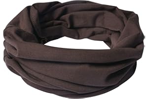 Miobo Práctico cuello redondo para niños, pañuelo de algodón: versátil y cómodo (M, Marrón silla de montar)