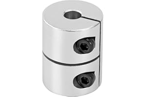 JESUSTREE 6.35mm à 8mm Accouplement d'arbre Coupleur Rigide de Boîtier, 20mm Diamètre 25mm Longueur Joint Moteur en Alliage d'Aluminium pour Imprimante 3D CNC Machine DIY Modèle