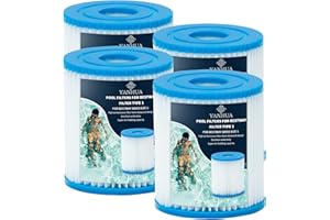 YANHUA Type 1 Pool Filter Cartridge，for Bestway Pool Filter Size 1 Replacement Filter Cartridge，Pool Filter Cartridge Size 1 for Bestway 58093 Easy to Install (4)